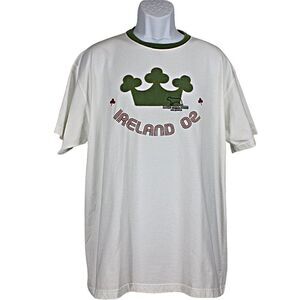 Ireland T-Shirt Vintage 02' Roma Atletica  Appliqued Crown Off White Size XXL